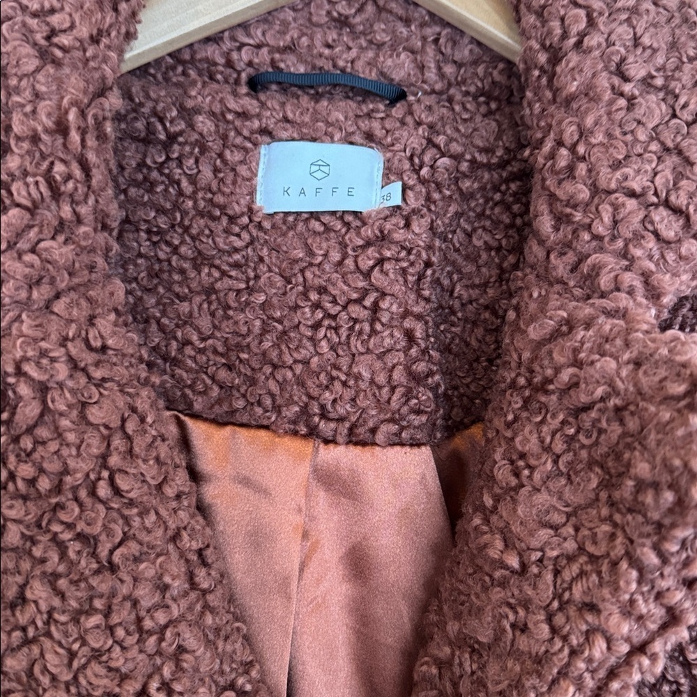 KAFFE Warm Brown Teddy Jacket - Picture 2 of 5